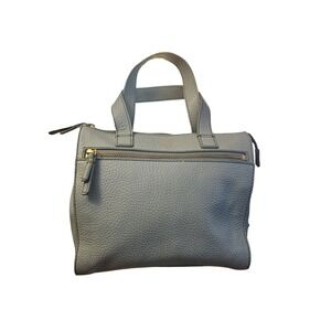 Fossil Maya Small Satchel Pebbled Leather Light Blue Gray Handbag ZB7228